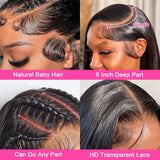 AUOU 30 Inch 13x6 Lace Front Wigs Human Hair 200 Density Straight HD Lace Front Wigs Human Hair Pre Plucked 13x6 Lace Frontal Straight Human Hair Wigs for Women Glueless Wigs Human Hair Natural Color