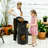Atvkov Compost Bin Outdoor with Handles Observation Windows, 34 Gallon
