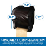 San Jamar Ocean Essence Tear-N-Dry Paper Towel Dispenser, Storage Solution for Bathroom and Kitchen, 14.44" x 11.75" x 9.13", 1 Count, Black Pearl