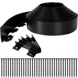 3 Inch Landscape Edging, 3" x 100' Garden Edging, 3 Inch No Dig Edging for Landscaping with 120 Pcs Anchoring Spikes and 5 Pcs Connectors Flexible Landscape Border Edging for Landscaping(Black)