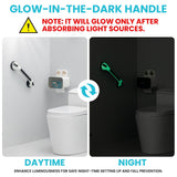 TAILI Shower Grab Bar Glow in The Dark, 2 Pack 16.8 in Grab Bars for Bathtubs, Bath Handle Shower Rail for Seniors and Elderly,Bathroom Safety Grip Removable No Drilling Waterproof Black