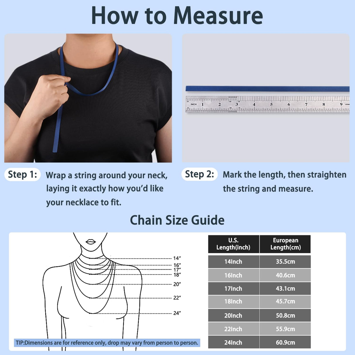 Jewlpire 925 Sterling Silver Chain Necklace Chain for Women, 1.1mm Cable Chain Necklace Upgraded Spring-Ring Clasp - Thin & Sturdy Women's Chains Necklaces 18 Inch