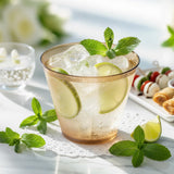 Glowserve 150 Pack Plastic Cups 9 oz Brown Clear Plastic Cups for Cocktail Fancy Disposable Cup for Party Stemless Wine Glasses for Wedding Thanksgiving Christmas Party Graduation