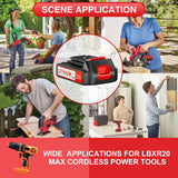 ANTOOLOCKER 20v Battery for Black+ Decker: 4.0 ah Replacement 20 Volt Max Batteries Compatible with LBXR20 LBXR2020 LBX20 LBXR2520 LB2XR20 - Extended Runtime for Cordless Power Tools Drill 2 Pack