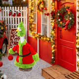 Teeanzo Christmas Winter Goose Outfit for 23" Porch Goose Holiday Red Green Cloths Costume Xmas Winter Outdoor Garden Patio Yard Lawn Art Decoration