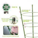 8 Pack Tomato Cage Plant Support Cages for Garden, 18 inches Tomato Trellis for Climbing Plants, Upgrade Garden Plant Stakes with Adjustable Ring, Tomato Rings for Support