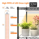 Bstrip Indoor Greenhouse with Grow Light, DIY Plant Shelf with Cover, 6 Tier Plant Stand, 5 Pack 150W Full Spectrum Grow Lights with 3 Color Mode For Indoor Plants, Seed Starting, 29.5"L×13.8"W×71"H