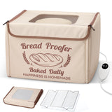 Folding Bread Proofing Box with 68-104℉ Temp Control & 48H Timer, Dough Proofer with Metal Rack, Proofing Box for Sourdough, Bread Baking, Pizza, Yogurt, Kombucha, Space-Saving & 5-Layer Fabric