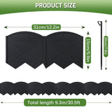 Vashly No-Dig 30Ft Landscape Edging,6 Inch Tall Garden Edging Garden Edging Border, 30Pcs Flower Bed Edging Border with 30Pcs Stakes