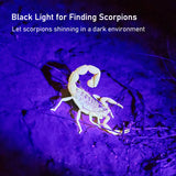GLOSSDAY Blacklight Flashlight,128 LED UV Flashlights, Upgraded Bright Ultraviolet Flashlight Professional Black Light for Dog/Cat, Hunting Scorpions