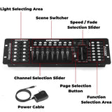 FODEXAZY DMX Controller, 192 Channel DMX 512 Light Controller DMX Console Stage Light Controller Panel Use for Editing Program of Stage Lighting Runing for DJ, Shows, Party, Christmas and Halloween