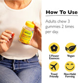 RESCUE Bach Plus Mood & Stress Support Gummies, Daytime Dietary Supplement with Passionflower, GABA, Saffron & Vitamin D, Natural Orange Flavor, Vegan & Gluten-Free, 3 Pack, 180 Count Total