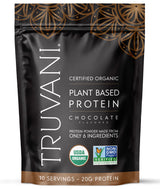 Truvani Vegan Pea Protein Powder | Chocolate | 20g Organic Plant Based Protein | 10 Servings | Keto | Gluten & Dairy Free | Low Carb | No Added Sugar