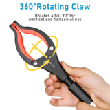 2025 Upgrade Grabber Reacher Tool, 360° Rotating Head, Wide Jaw, 32" Foldable, Trash Claw Grabbers for Elderly, Reaching Tool for Trash Pick Up Stick, Litter Picker, Arm Extension (Orange3)