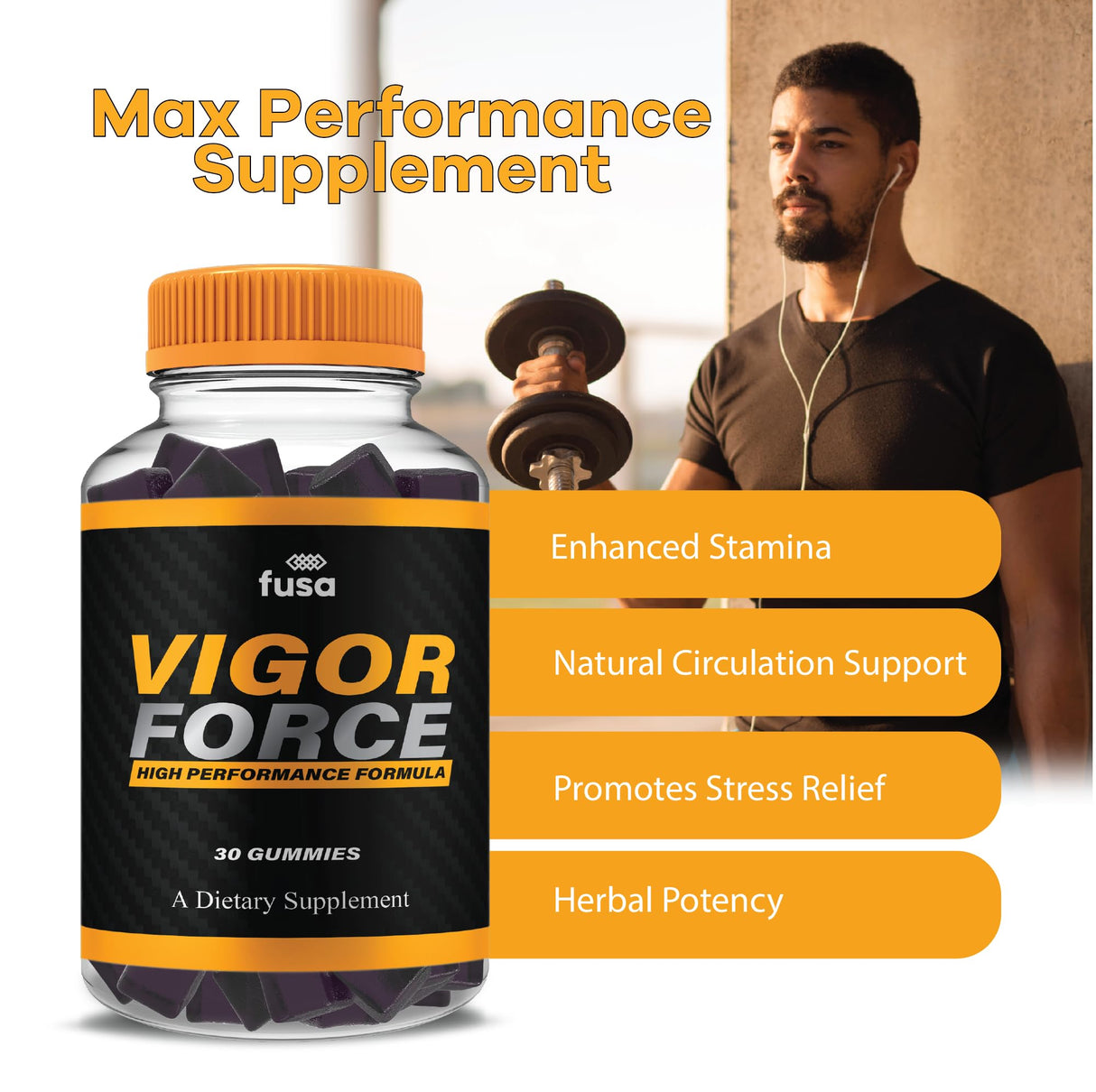 (5 Pack) Vigor Force Max Performance Gummies, VigorForce Maximum Strength Shilajit Sea Moss Fenugreek Gummies Overall Energy Vitality Support, Vigor Forc Gomitas (5 Month Supply)