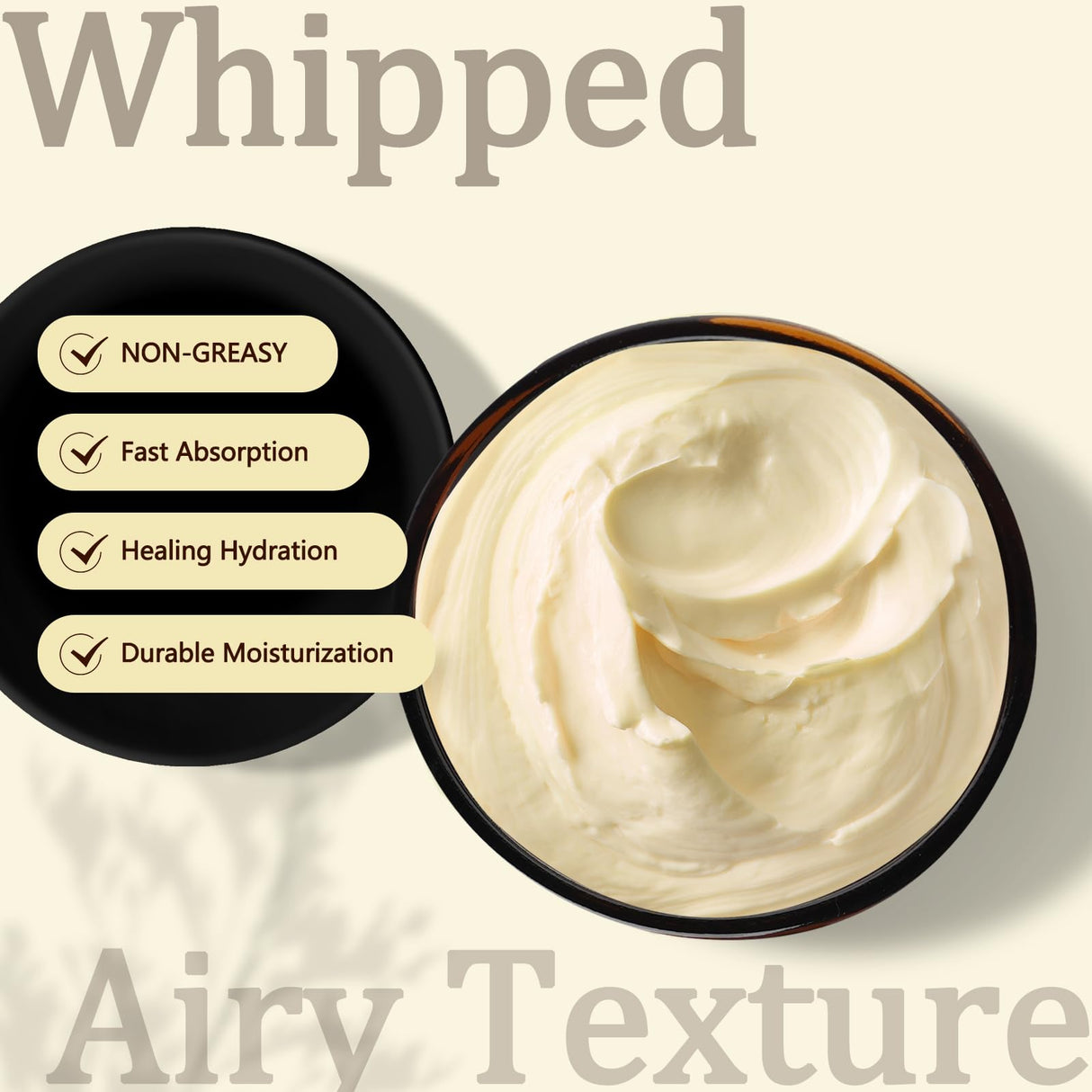 Grass-Fed Beef Tallow Balm for Skin with Raw Honey - Face & Body Moisturizer - Natural Whipped Skin Care Cream for Dry Skin- Hydrating Body Lotion for Nourishment (50g/1.76oz)