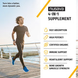 (4 Pack) Organic Vitamin D3 K2 Drops with MCT Oil Omega 3, 5000 IU, Maximum Strength Vitamin D Liquid - No Fillers, Non-GMO Liquid D3 for Faster Absorption & Immune Support (Vanilla, 4 Fl Oz)