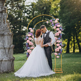 Open Arch Backdrop Stand Gold Metal Double Arch Backdrop Stand U Shaped Frame 7.2ft×4.4ft Flower Arches for Wedding Ceremony Baby Shower Birthday Garden Arch Party Decorations
