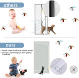 Upgraded Pet Screen Door,Fits Door Opening Size 40''x 95'',Thickened Cat Resistant Mesh Screen Door for Living Room,Kitchen,Bedroom,Cat Introduction Screen with Zipper Closure.
