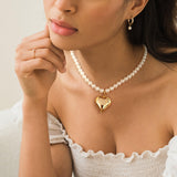FAUTHENTICUTE Imitation Pearl Beaded Necklaces For Women