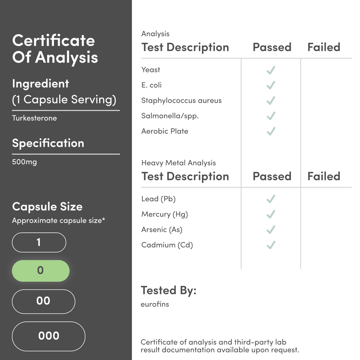 Turkesterone Supplement 500mg, 120 Capsules (Ajuga Turkestanica Extract Std. to 10% Turkesterone) Similar to Ecdysterone for Men's Health Support (Manufactured and Tested in The USA) by Double Wood