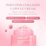 medicube Salmon DNA PDRN Pink Collagen Capsule Cream, Face Moisturizer | Lightweight Moisturizing Cream | PDRN, Niacinamide for Uneven Skin Tone, Glow hydration | Korean Skin Care 1.94 oz