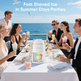 StrongBear Snow Cone Shaved Ice Machine, Electric Ice Shaver Slushie Machine, Snowcone Maker for Kids Birthday Party, House Warming Gifts New Home Decor, Best Christmas Gift Ideas, White