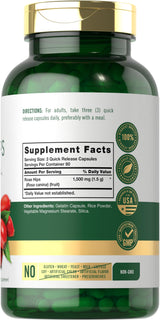 Carlyle Rose HIPS | 1500mg | 240 Quick Release Capsules | Non-GMO and Gluten Free Herbal Supplement