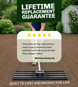 Gardease Lawn Leveling Rake, 30" x 10", Heavy Duty Steel Lawn Leveler