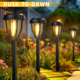 DERAYSION 12 Pack Solar Lights Outdoor, Solar Pathway Lights Auto On/Off Waterproof Garden Landscape Lighting for Path, Yard, Walkway, Driveway Decor