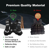 ZUETK Weighted Vest, 6lb/8lb/12lb/16lb/20lb/25lb/30lb Weight Vest with Reflective Stripe, Weighted Vest for Men Women Workout Equipment for Strength Training, Running, Jogging, Fitness, Weight Loss