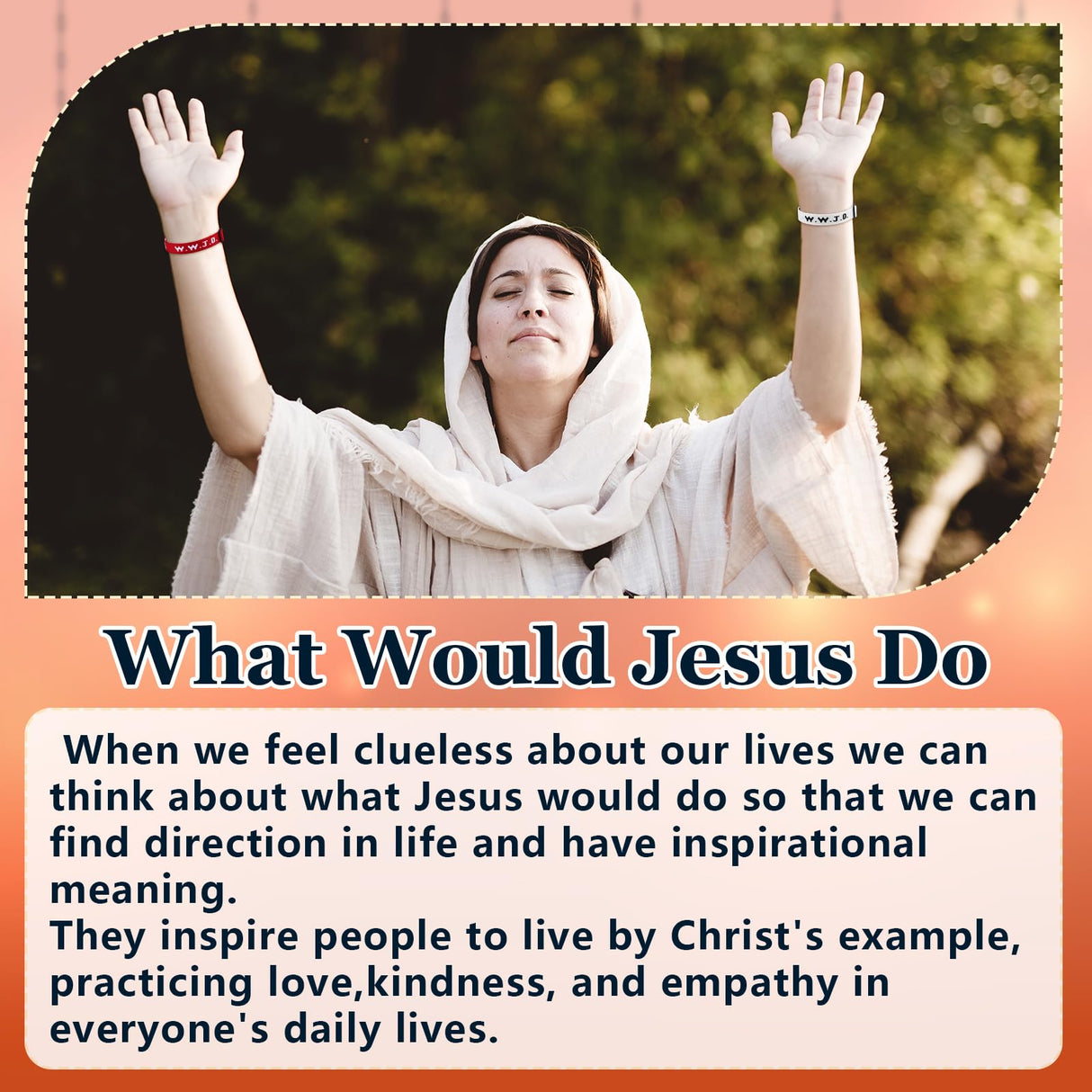 Haiabei 120 Pcs Webbing Bracelets What Would Jesus Do Bracelets Christian Gifts WWJD Braceletss Jesus You Christian Bracelet-s Bulk Adjustable Wristbands Colorful for Church Women Men Fundraisers