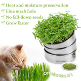 SOLIGT Stackable Stainless Steel Seed Sprouting Kit, 2-Tier Mesh Sprouting Trays, 1 Base and 1 Cover Lid