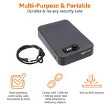 Amazon Basics Portable Security Case Lock Box Safe with Combination Lock for Documents, Valuables, Personal Items, Dorm Room, Home, Large, Black