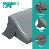 Vekkia Cal King Size Bed Wedge Pillow/Headboard Pillow Mattress Wedge Gap Filler,Close Gap (0-6") Between Headboard and Mattress （Gray 72"x10"x6"）