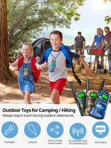 Inspireyes Walkie Talkies for Kids Rechargeable,Toys for Boys and Girls Ages 3-12, 4 Pack Long Range 2-Way Radios, Birthday Gifts,Christmas Stockings, Outdoor Play, Family Games, Hiking Camping Gear