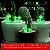 Taiyin 10 Pcs Luminous Mushroom Miniature Garden Mushrooms Outdoor Decor Waterproof Glow in The Dark Yard Decor for Fairy Outdoor Garden Micro Landscape Terrarium Christmas Tree