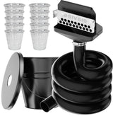 Magnetic Rear Grease Drainage Funnel for Blackstone, Griddle Grease Catcher for Blackstone, 0.6 Gal Bucket W/Lid, 10 Aluminum Drip Liners, 304 Stainless Movable Grease Gate, Blackstone Accessory