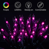 Minetom Halloween String Lights Outdoor 100 Count 25 Feet Incandescent Bulb Mini Lights for Christmas Indoor Garland Party Festival Decoration, Purple