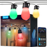Govee Smart Outdoor String Lights H7029, 24ft RGBIC Outdoor Lights with 8 Dimmable LED Bulbs, IP65 Waterproof, Color Changing Warm White Lights with 47 Scene Modes for Patio, Backyard, App Control