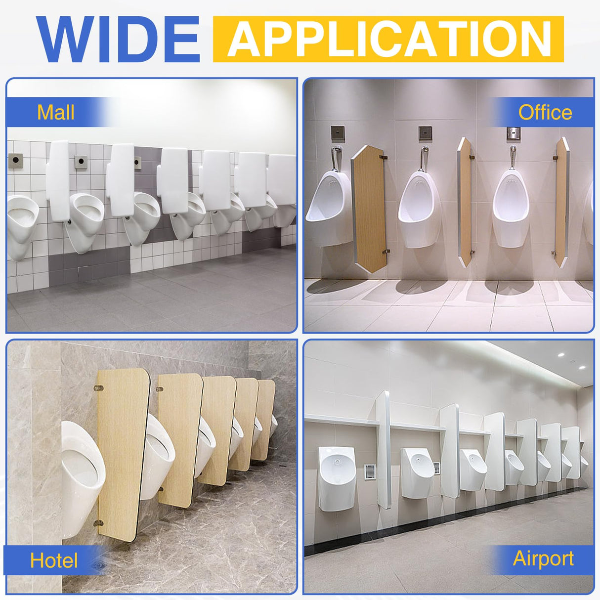 32 PACK Urinal Deodorizer Screen with 100 Gloves-3D Wave Anti-Splash Odor Protection Urinal Cakes for Men Toilets, Four Scents Urinal Mats
