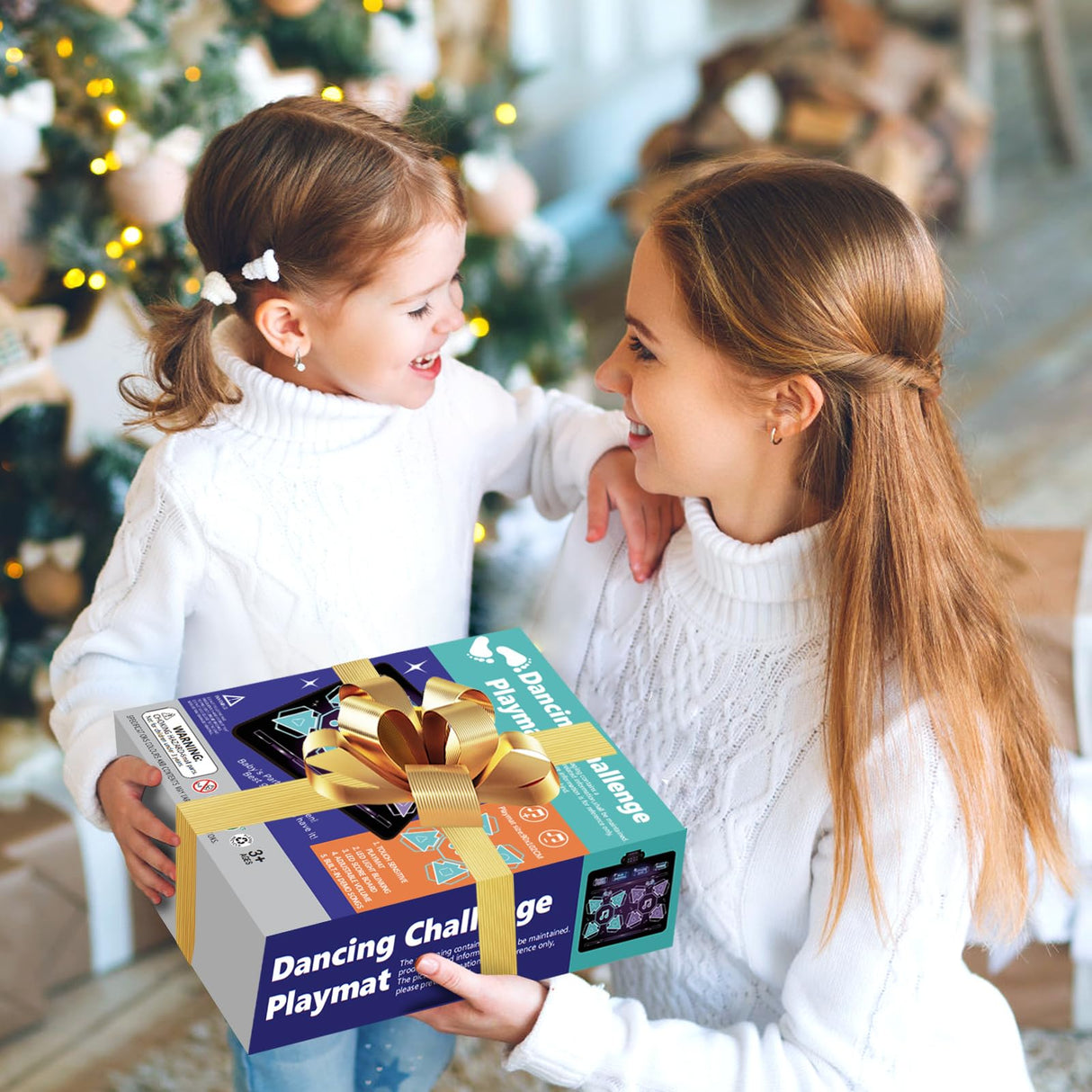 Joyvalley Kids Dance Mat Toys - 2-Player Dance Pad Gifts for Girls Boys Toddlers 3 4 5 6 7 8 9 + Year Old Electronic Dancing Mat Floor Games Toy with Music Light Christmas Birthday Gift (Purple)