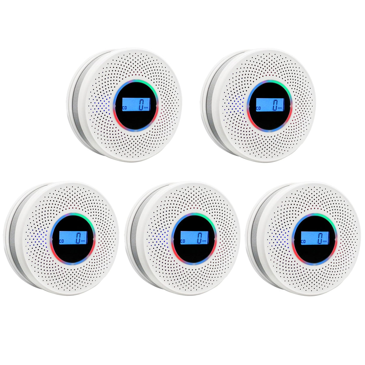 Smoke Detector Carbon Monoxide Detector Combo with Digital Display and Sound Light Alarm, 2-in-1 Smoke & CO Alarm with Battery Operated for Home, Travel or RV