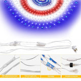 DDMY American Flag Lights 4th of July Lights with 243 Super Bright LEDs Waterproof Patriotic Flag Net Light of The United States for Memorial Day/4th of July Independence Day/Yard/Garden Decor