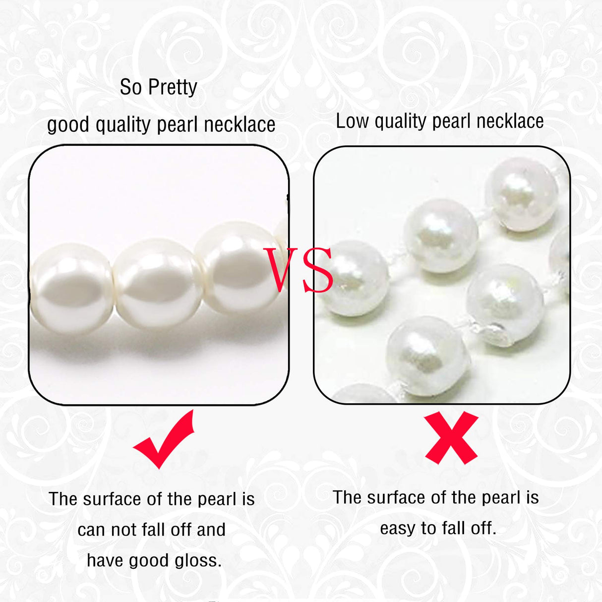 Long Pearl Necklace for Women Layered Cream White Faux Pearl Beads Strand Necklace Pear Stretch Bracelets Earring Costume Jewelry Set,3Pcs,Christmas Jewelry for Women