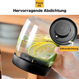 BelleLife Vorratsgläser mit Deckel Vakuumierbare Vorratsdose kaffeedose 850ml 550ml Küche luftdicht Aufbewahrungsgläser, Gewürz-Spülmaschinenfest, aus Verstärktem Borosilikatglas