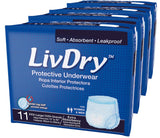 LivDry Adult Incontinence Underwear, Extra Absorbency Adult Diapers, Leak Protection (XXX-Large (44 Count))