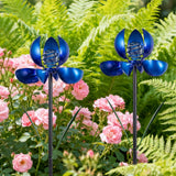 SATHGA Metal Wind Spinners Outdoor,2Pack Pinwheels for Yard and Garden, Decorative Garden Stakes for Patio,Lawn, Outdoor