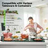 Warming Mat for Food Extra Large: 36"X16" Adjustable Silicone Food Warming Mat Heating Pad Food Warming Pad for Kitchen Counter Warming Trays for Buffets Party Hot Plates for Countertop Gifts Green