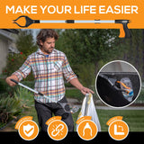 EZPIK Grabber Reacher Pro (43-inch), Premium Trash Picker with Comfortable Ergonomic Handle for Effortless Pickup of Trash, Litter & Small Debris, Ideal for Yard Work, Beach Cleanups & More